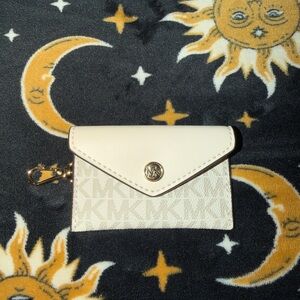 Michael Kors White and Gold Card Holder
